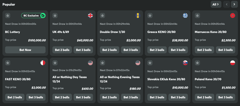 BC.Game International Lotteries