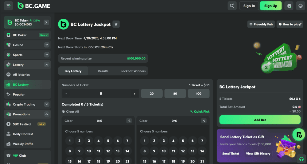 BC.Game Lottery