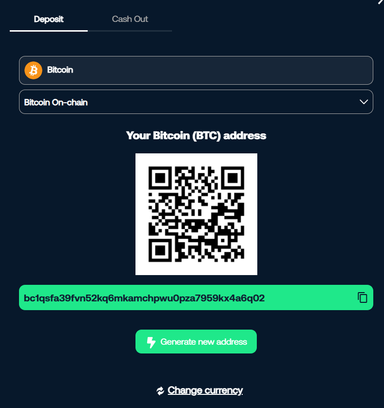 Betpanda lets you scan a QR code to speed up the payment process
