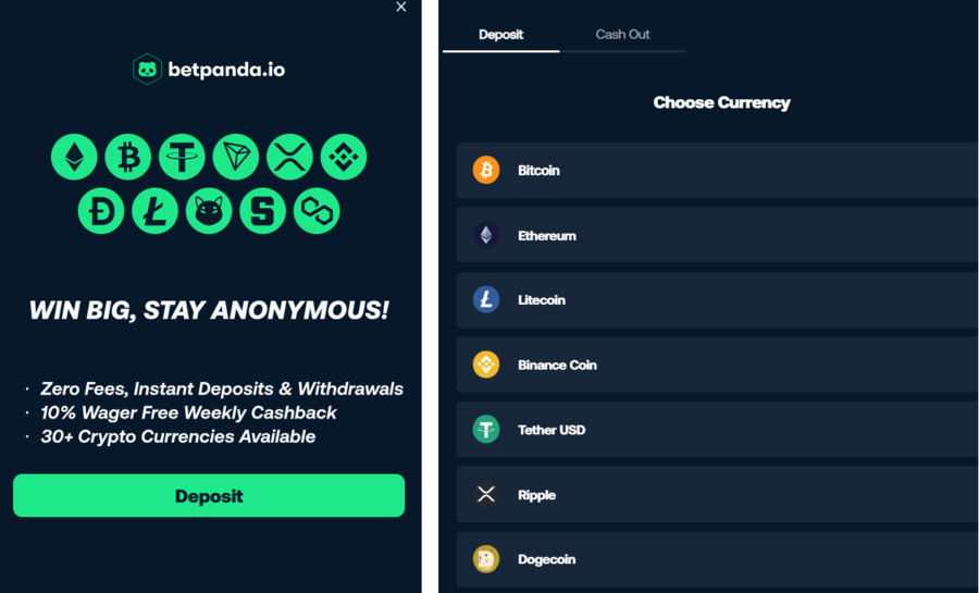 Players on Betpanda can choose between different chains to suit their budget