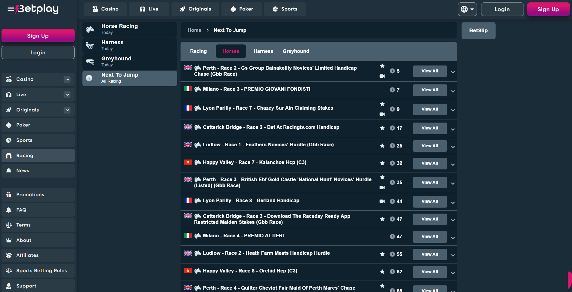 Betplay crypto horse race betting