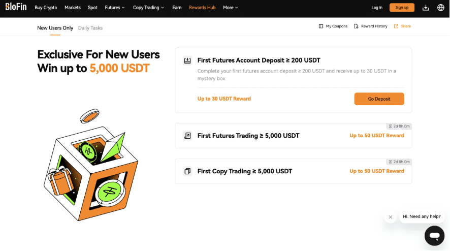 BloFin Offer Home Page
