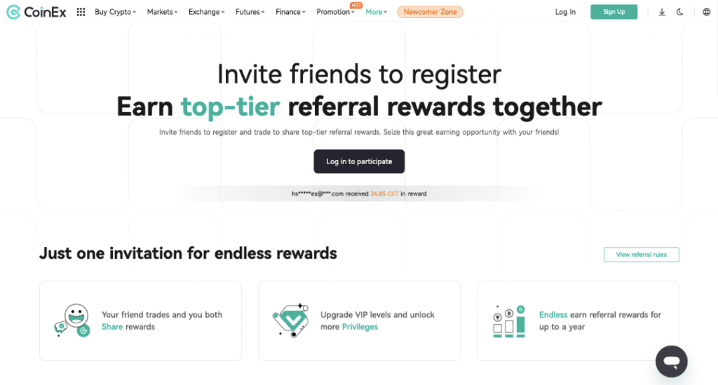 CoinEx Home Page