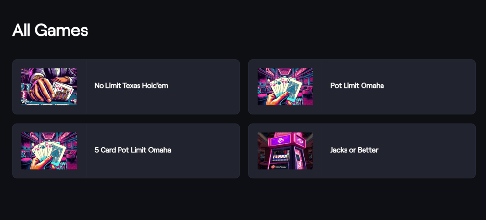 CoinPoker Games