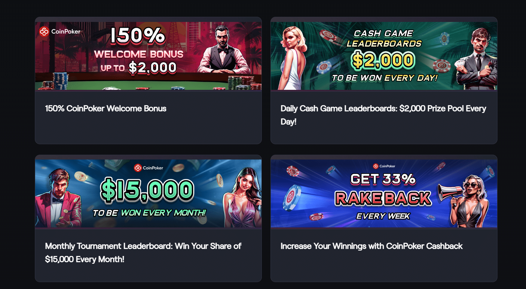 Claim a $2,000 welcome bonus at CoinPoker