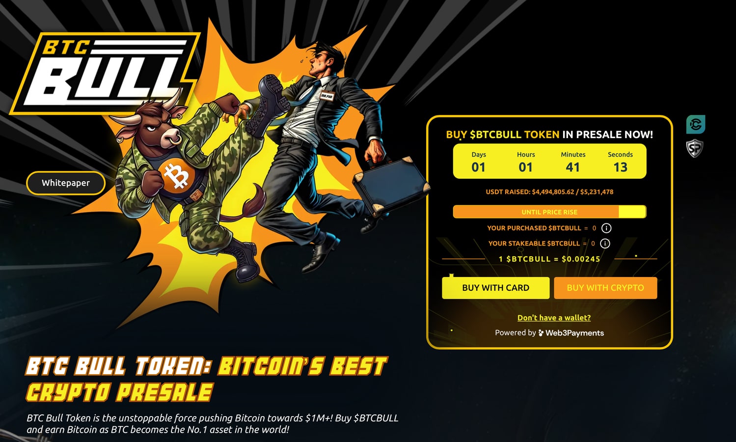 BTC Bull for Bitcoin BTC rewards