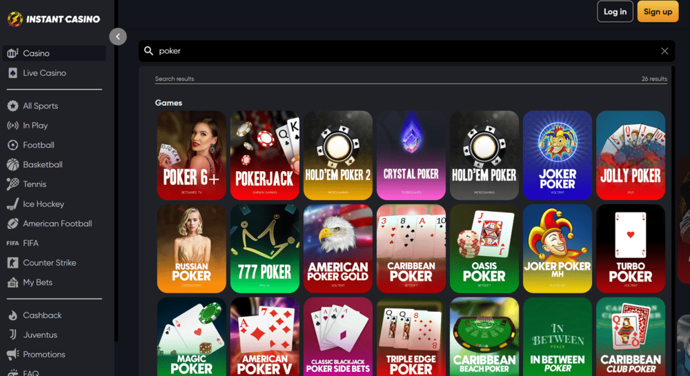 Instant Casino Poker