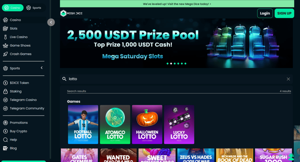 Mega Dice Lottery Games