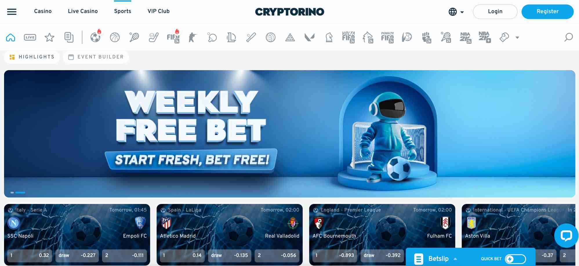 Cryptorino sportsbook review 