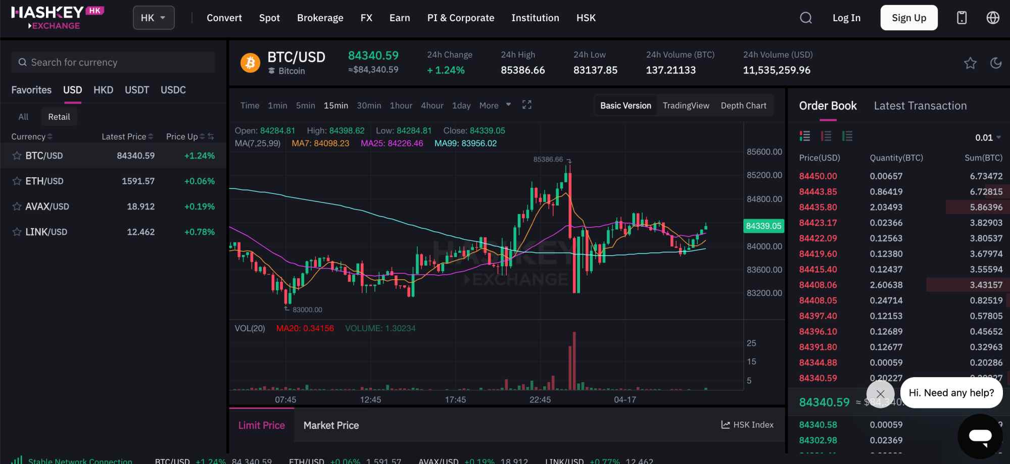 Hong Kong crypto exchange