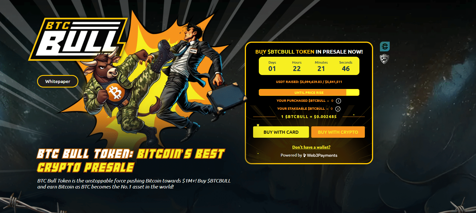 Bitcoin is firm above $95,000, and Strategy might buy more BTC today. BTC Bull presale raises over $5 million