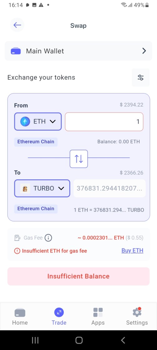 Buy Turbo on Best Wallet