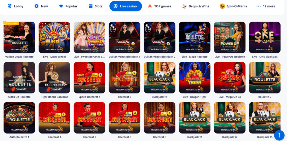 Vulkan Vegas Live Dealer Games
