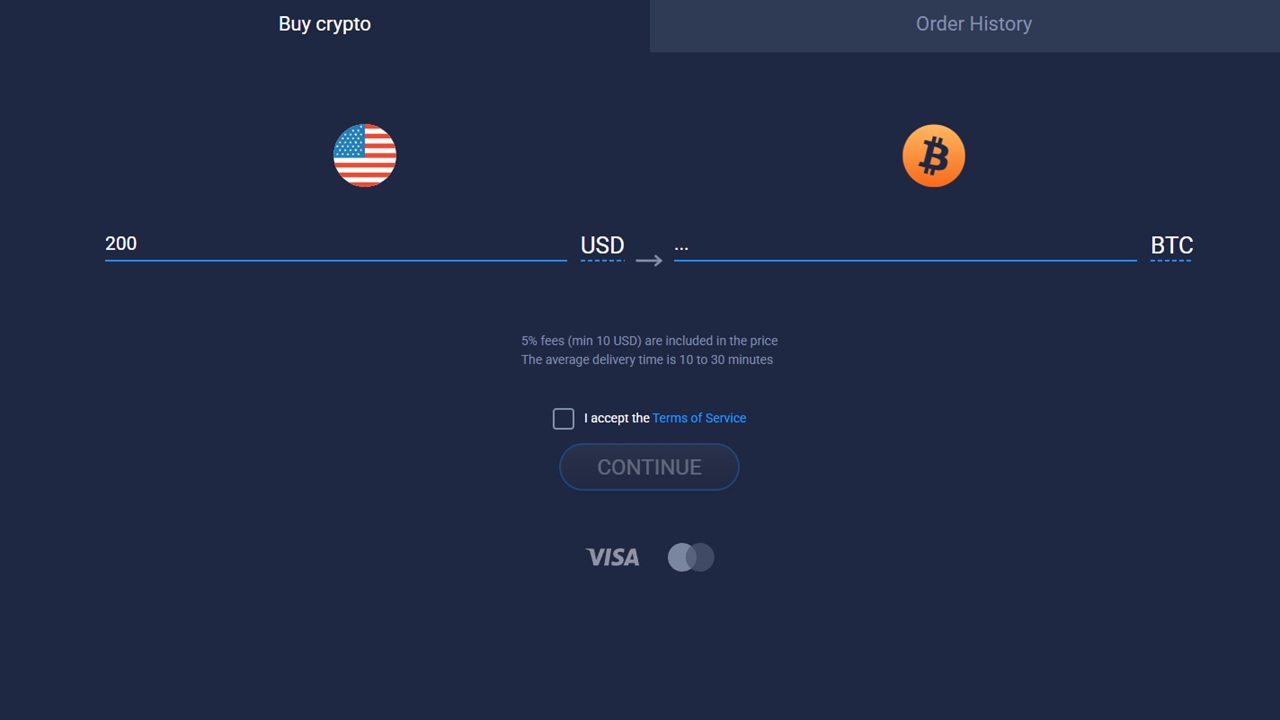 Atomic Wallet crypto purchases