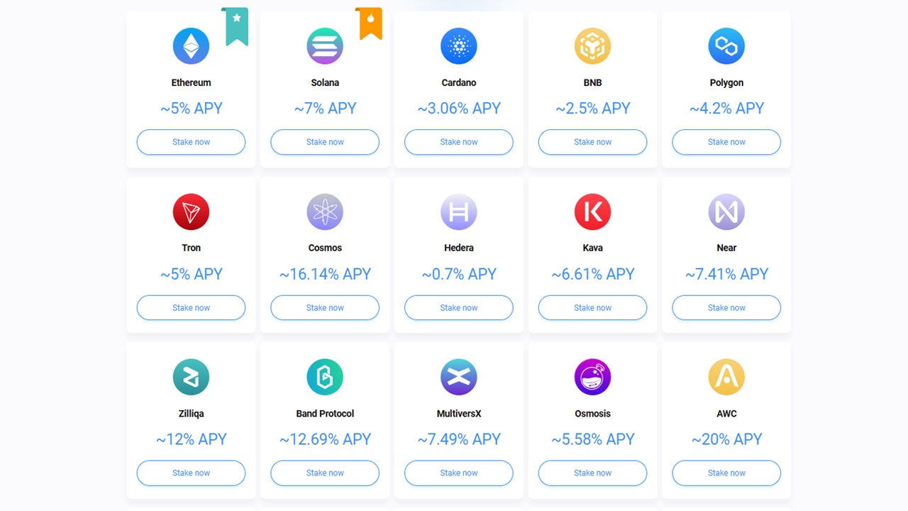 Atomic Wallet staking tokens