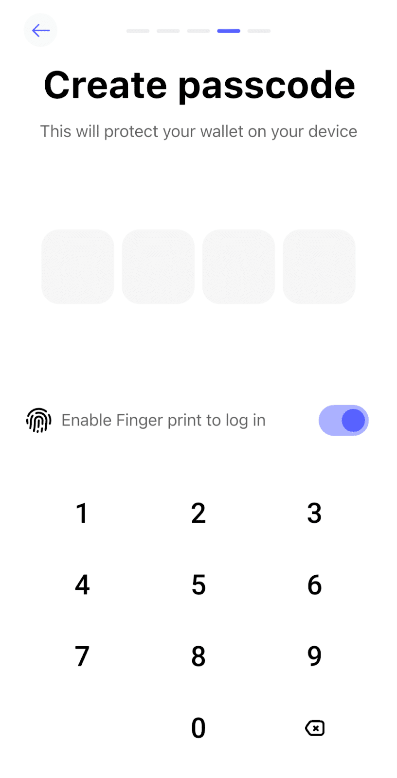 best wallet create pin