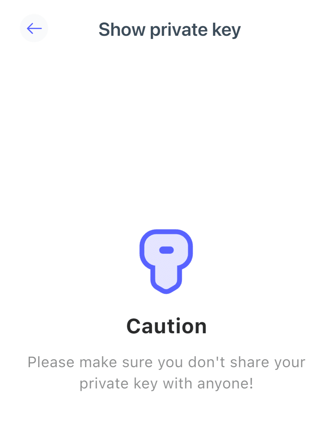 best wallet show private key