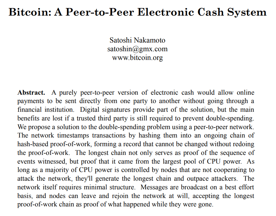 bitcoin whitepaper