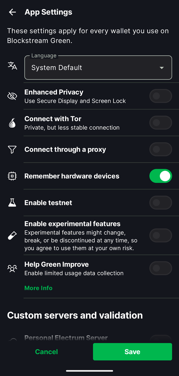 blockstream privacy features