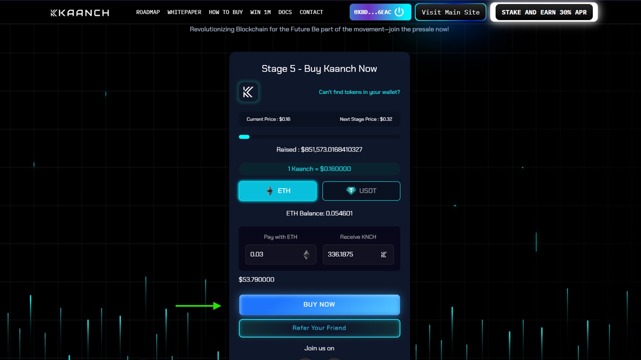 Kaanch Network buy $KNCH