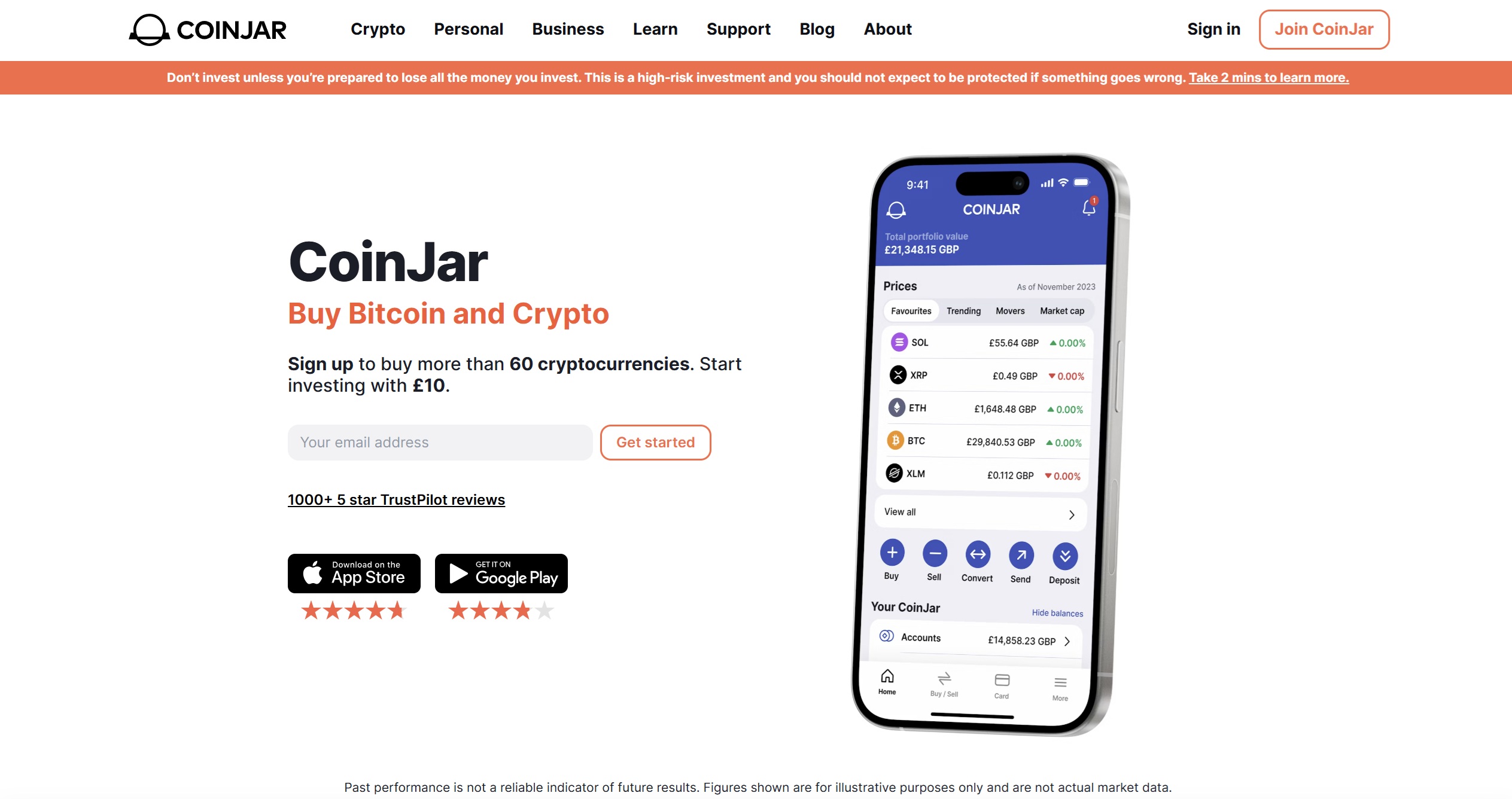 CoinJar crypto exchange
