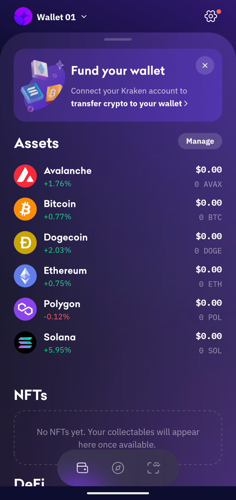 fund kraken wallet
