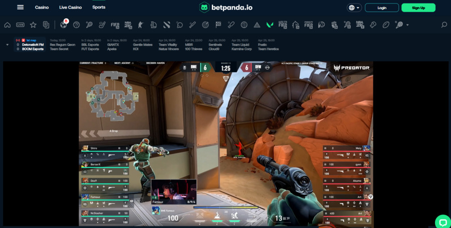 Betpanda is one of the best Valorant esports betting sites.