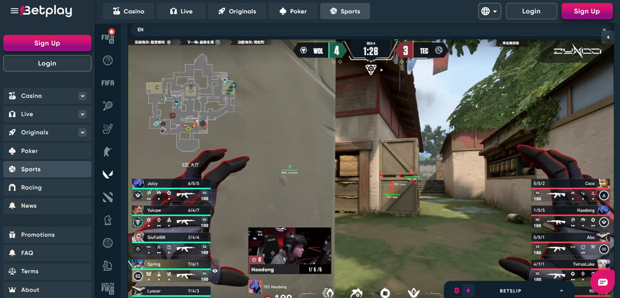 The live stream of the Titans vs. Wolves match is available in crystal-clear quality at Betplay.