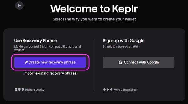 Keplr recovery 