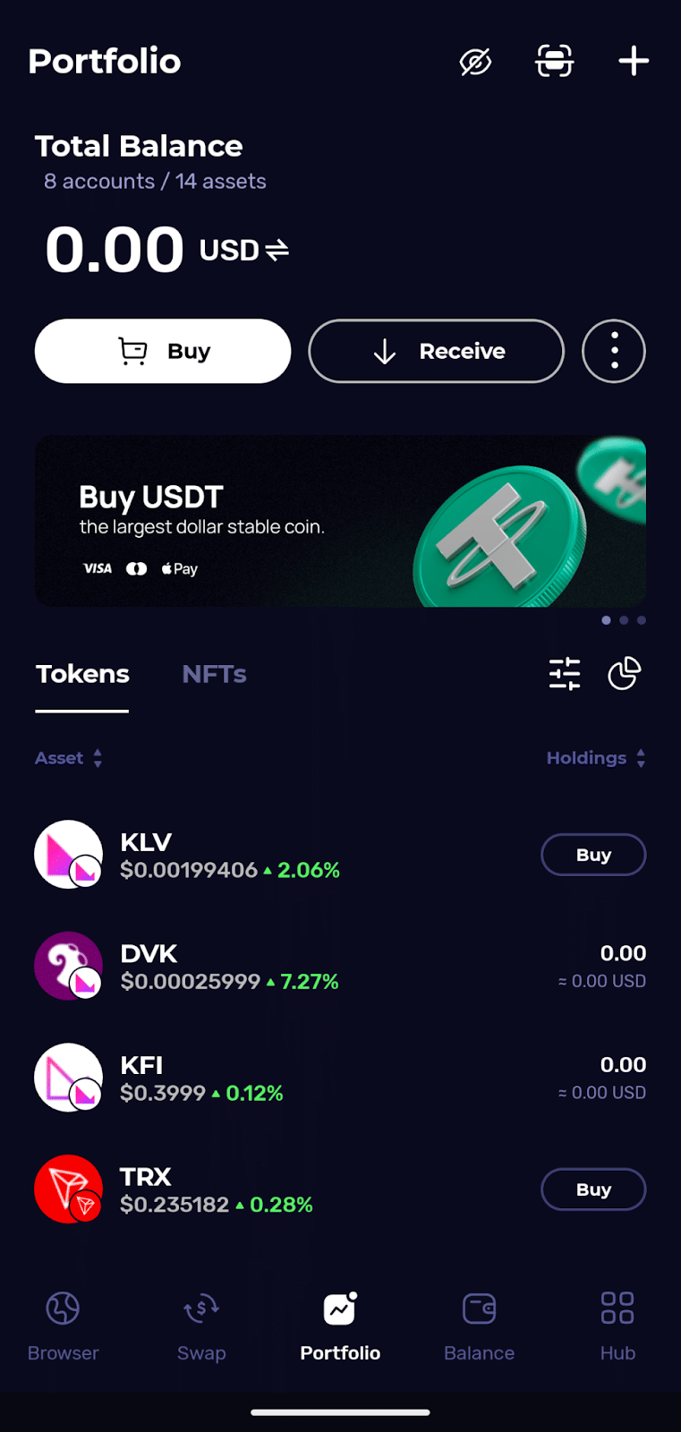 klever wallet tron