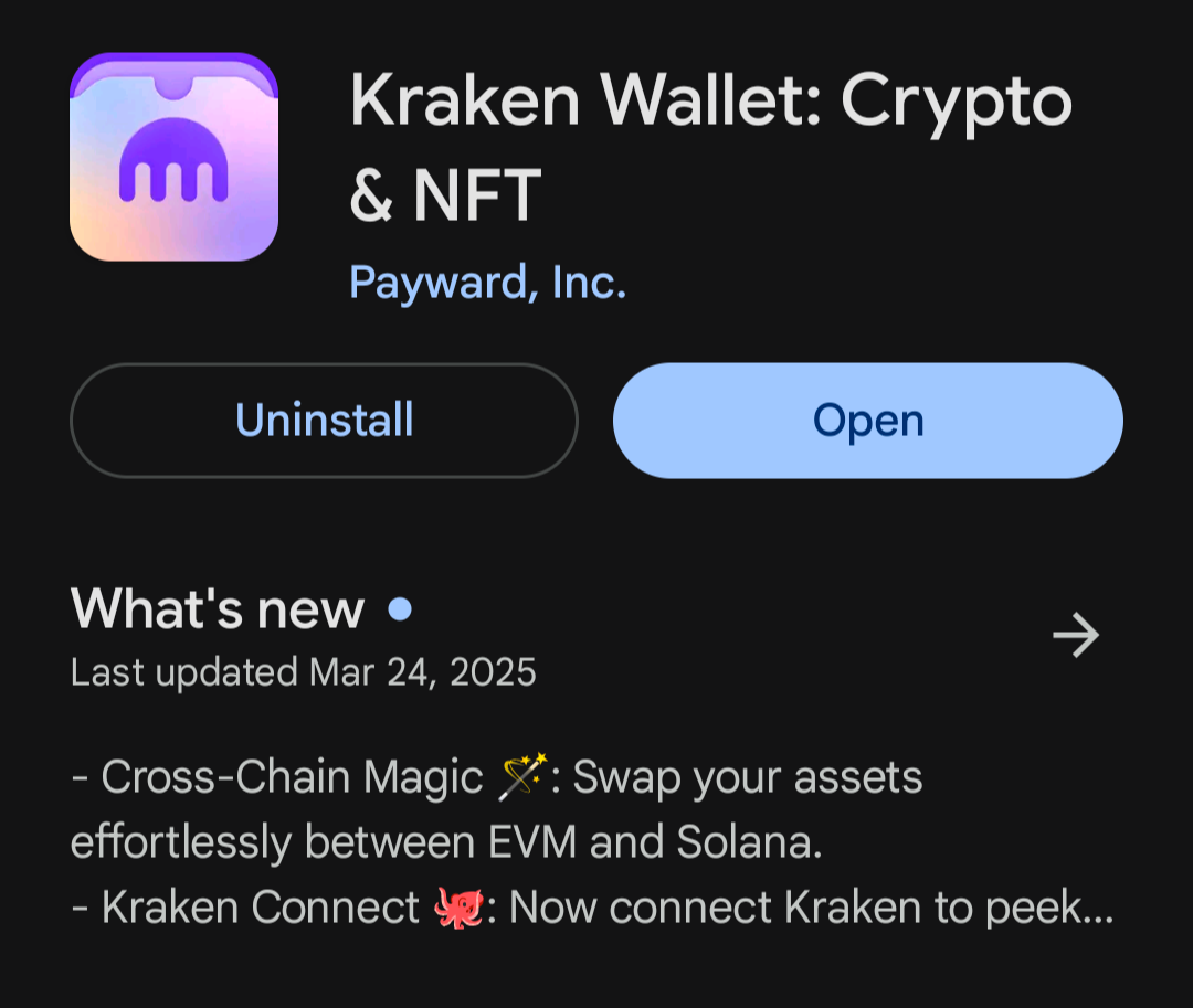 kraken wallet gogle play