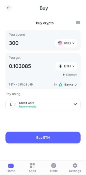 Best Wallet buy crypto with fiat