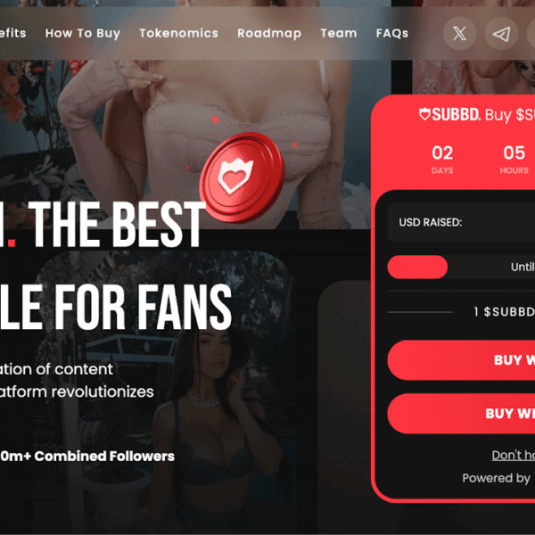 AI Crypto Sweeps OnlyFans as New Content Creator Platform Launches Seed-Funding: Discover SUBBD