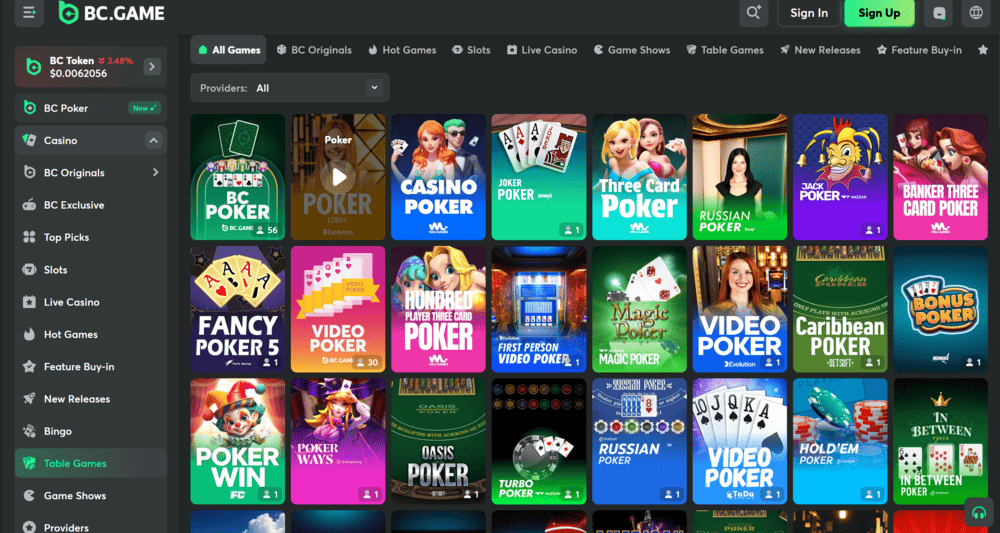 BC.Game Video Poker