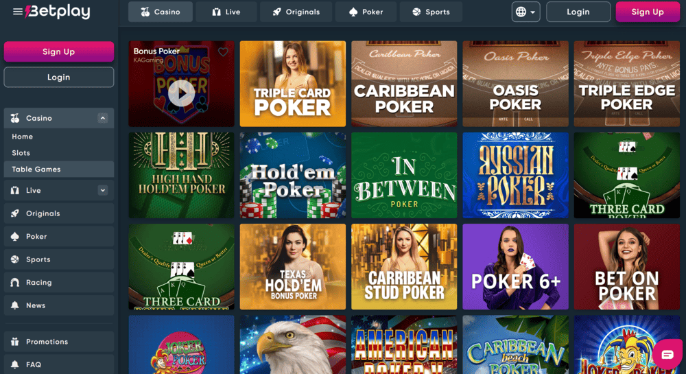 Betplay.io Video Poker