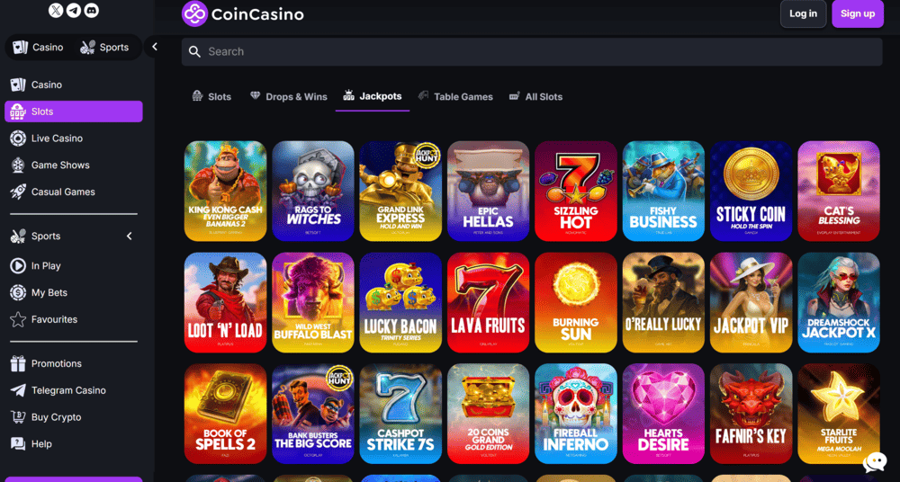 CoinCasino Jackpot Slots