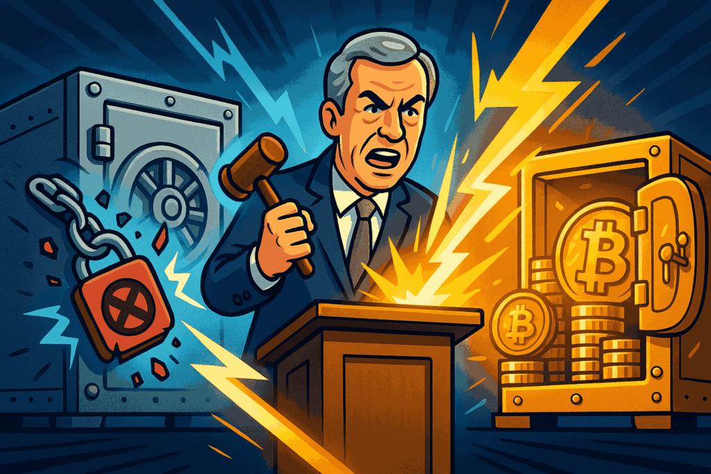 Farage Calls for Bitcoin Reserve and an End to Crypto Bank Bans