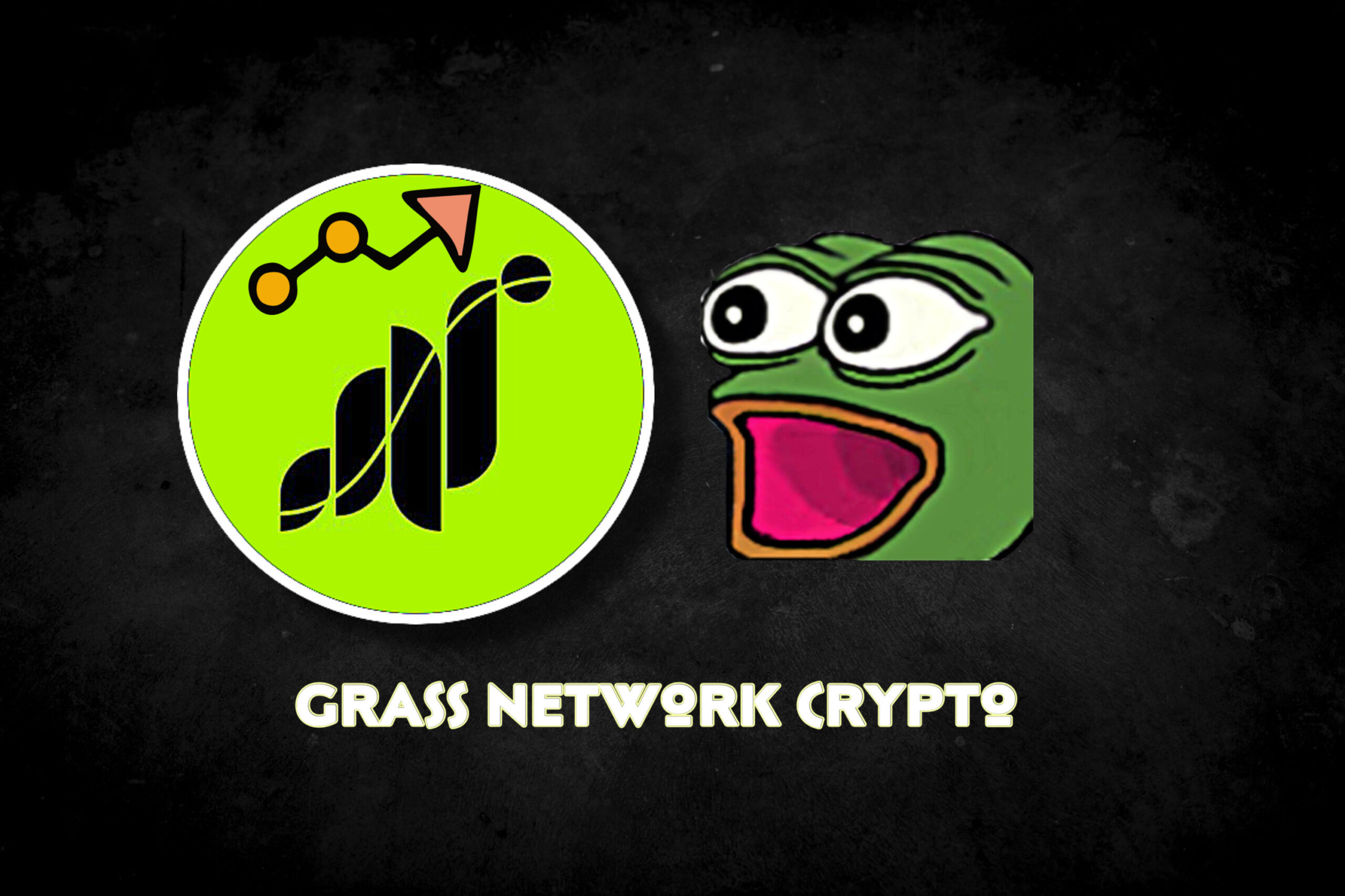 $GRASS 토큰 로고와 Pepe the Frog 밈