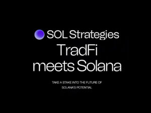 Sol Strategies is seeking to tokenize its shares on Solana crypto network. This is a new era for the Canadian investment firm.