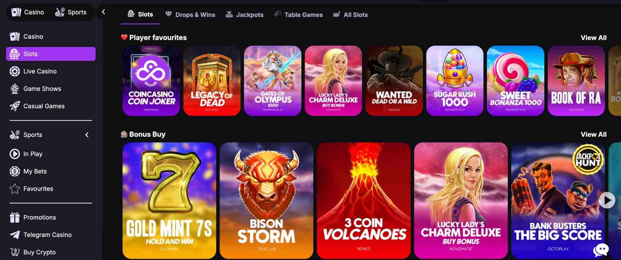 CoinCasino slots 