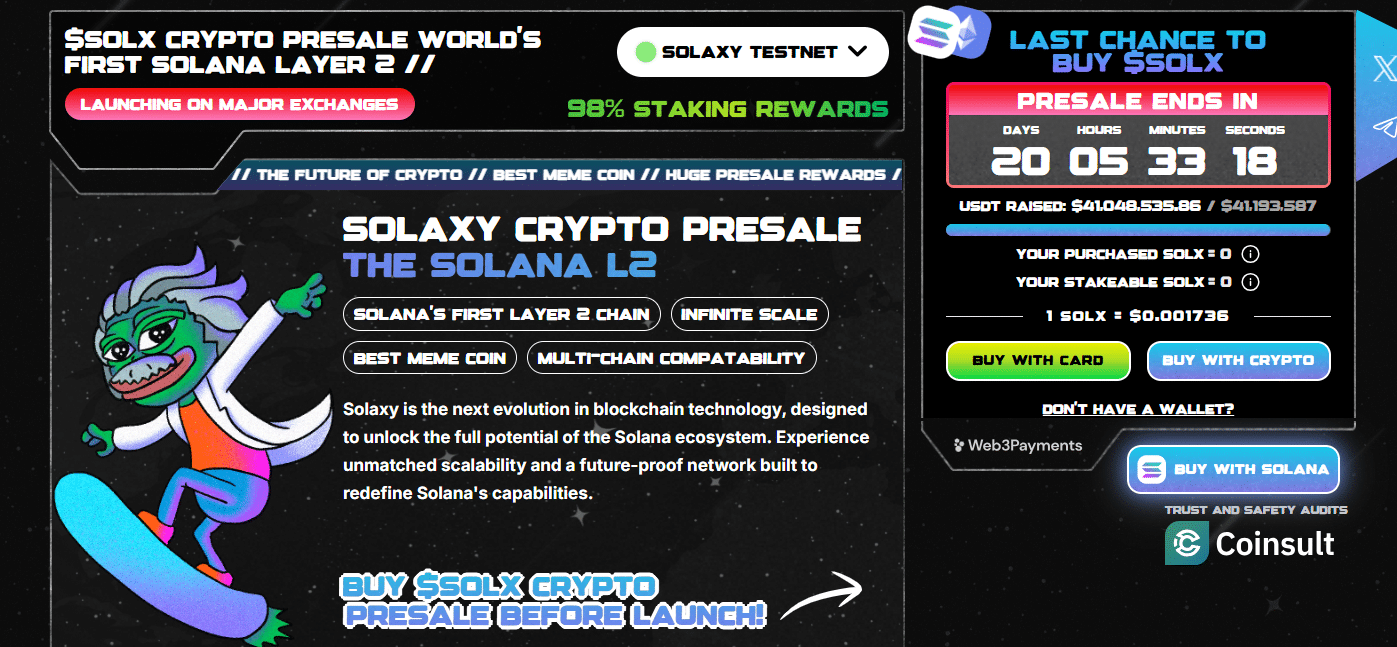 Will XLM catch up with XRP? Solaxy is one of the best cryptos to buy right now after raising over $41 million.