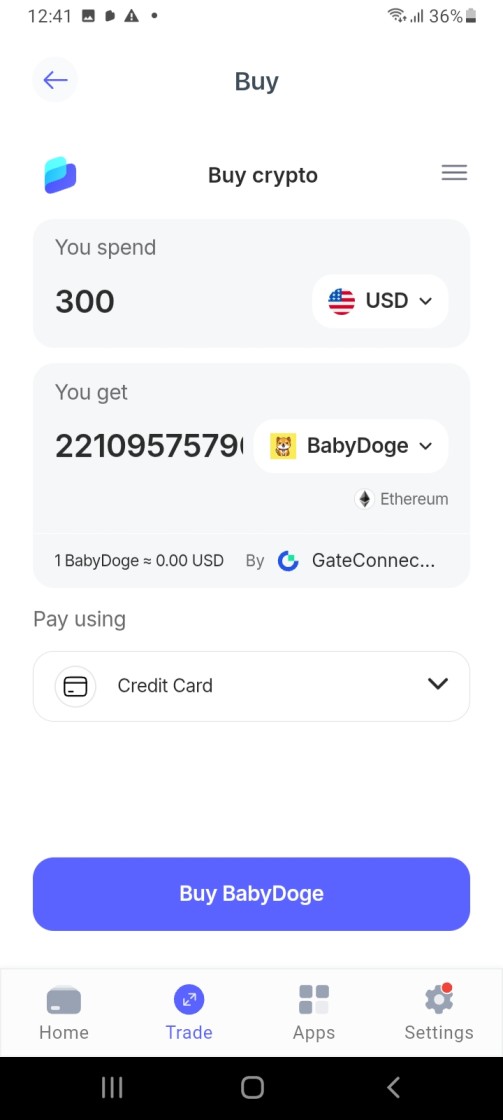 Best Wallet comprar BABYDOGE