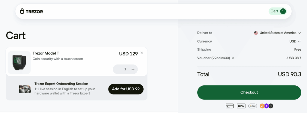 Trezor Checkout