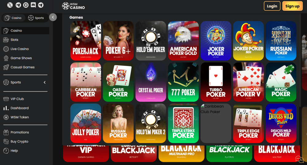 Wall Street Memes Casino Video Poker