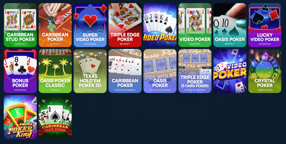 Wild.io Video Poker Games