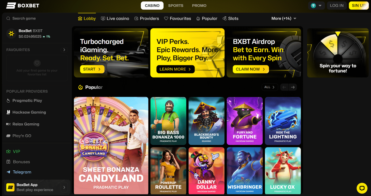 boxbet casino games