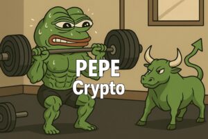 Crypto project PEPE leading the way to next meme coin bullrun. Earn Bitcoin and have skin in the game with BTCBULL.