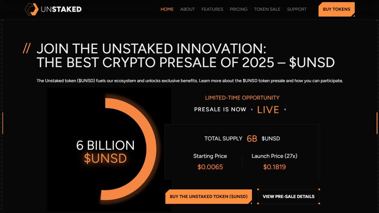 Unstaked presale stats