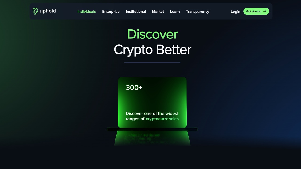 Uphold homepage