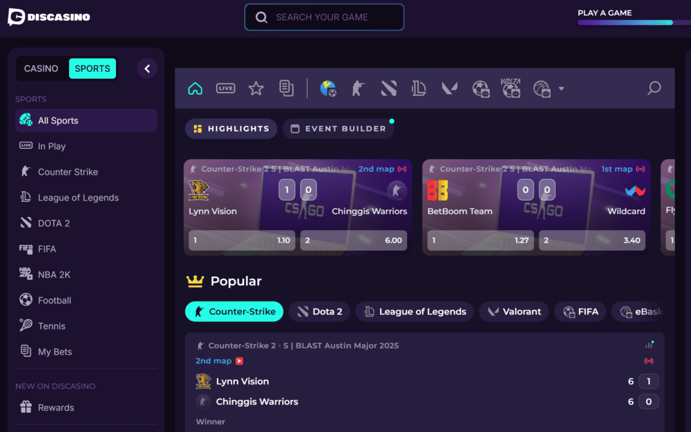 Discasino Sportsbook